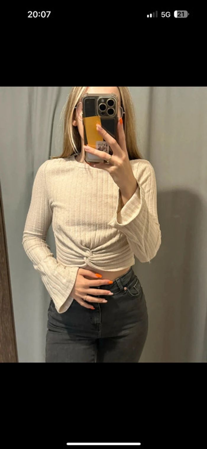 Haut shein crème S