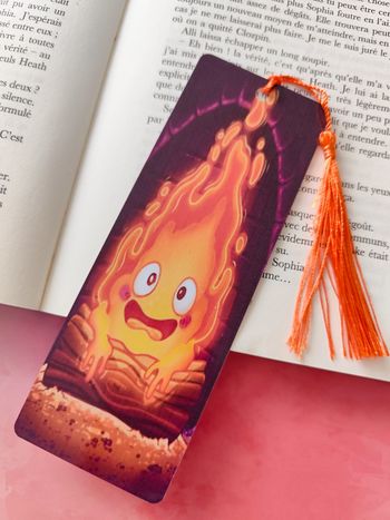 marque page Ghibli calcifer le château ambulant 