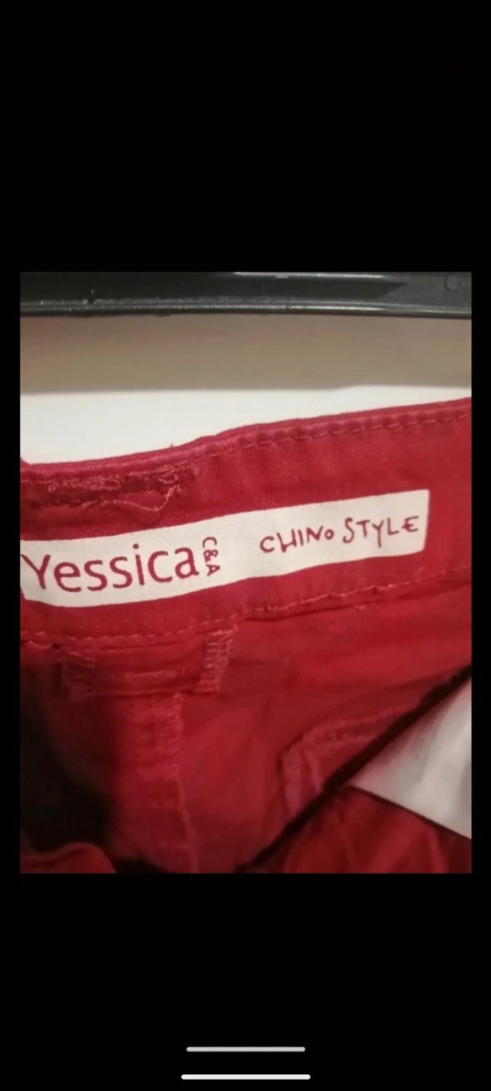 Pantalon vintage Yessica rouge. Taille 42/44 - photo numéro 7