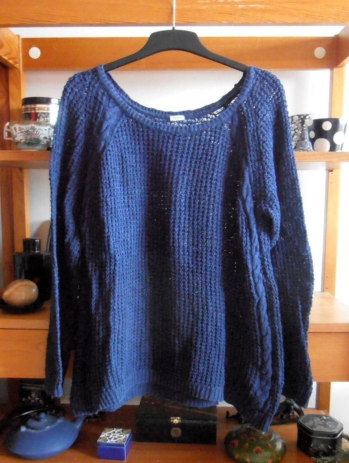 Pull en mailles femme, Pimkie, taille XXl 44, bleu marine