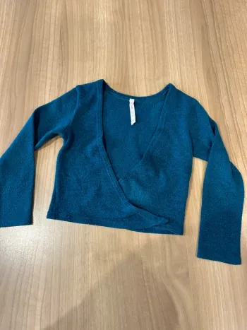 Gilet court 5 ans bleu canard