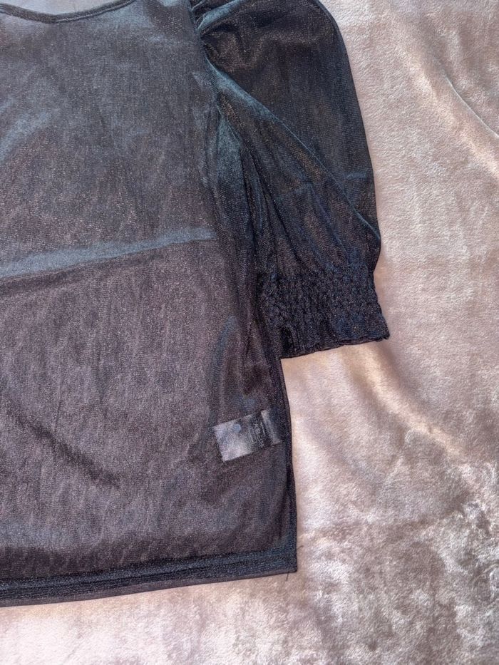 Haut noir transparent Monki noir taille XS en très bon état - photo numéro 5