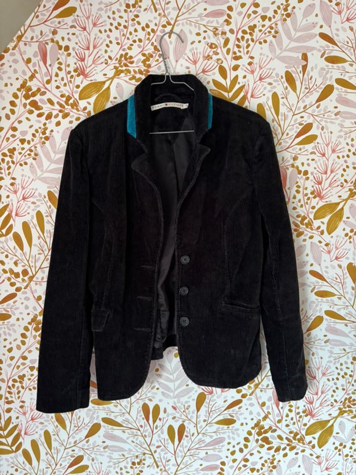 Veste tailleur côtelé noir Tommy Hilfiger