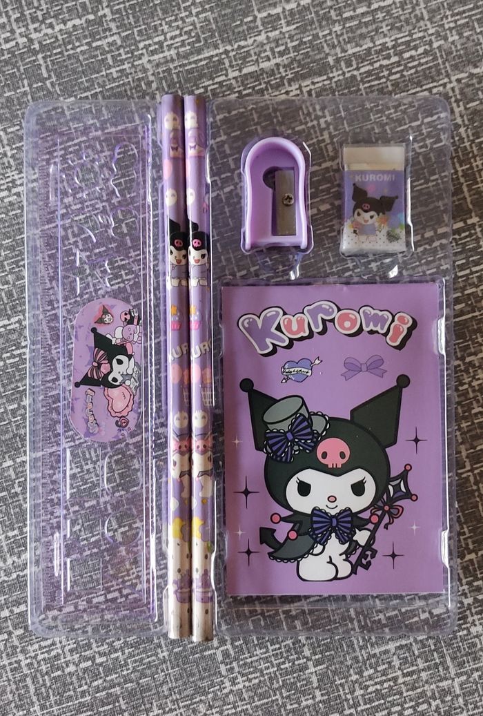 Ensemble papeterie Sanrio kuromi - photo numéro 2