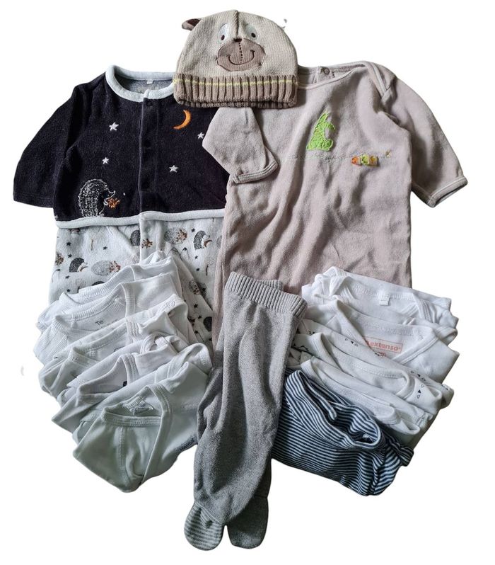 lot 13 vêtements bébé garçon 1 mois