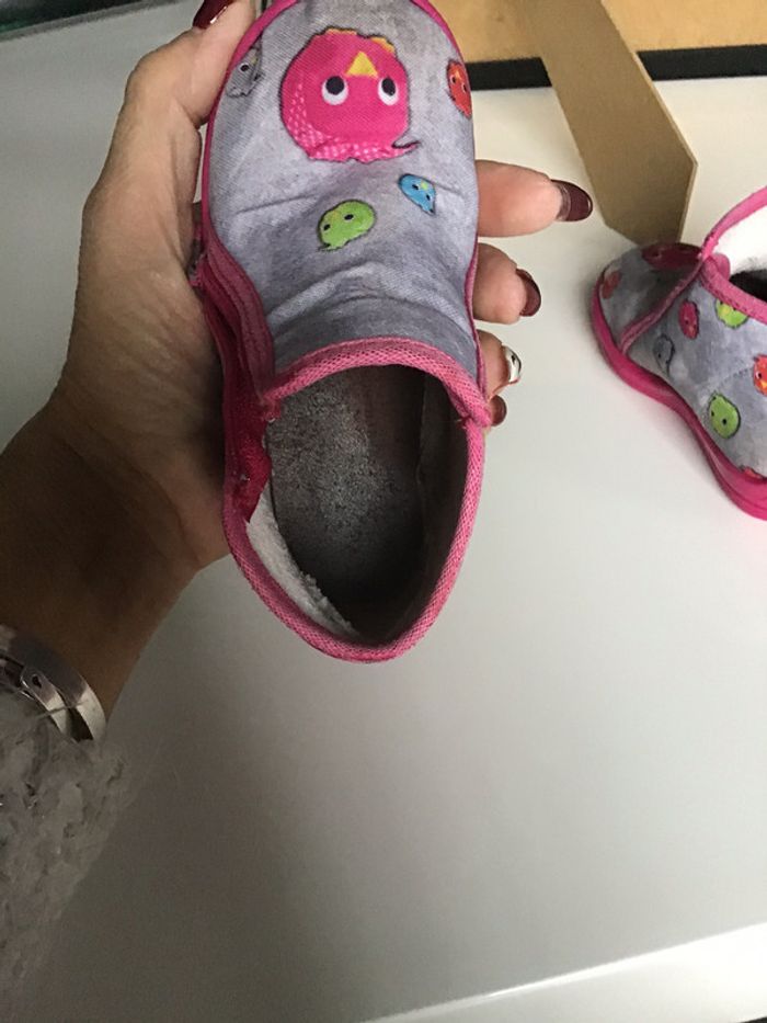 Chaussons gris et rose - photo numéro 7