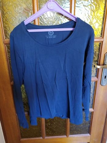 T-shirt manches longues bleu