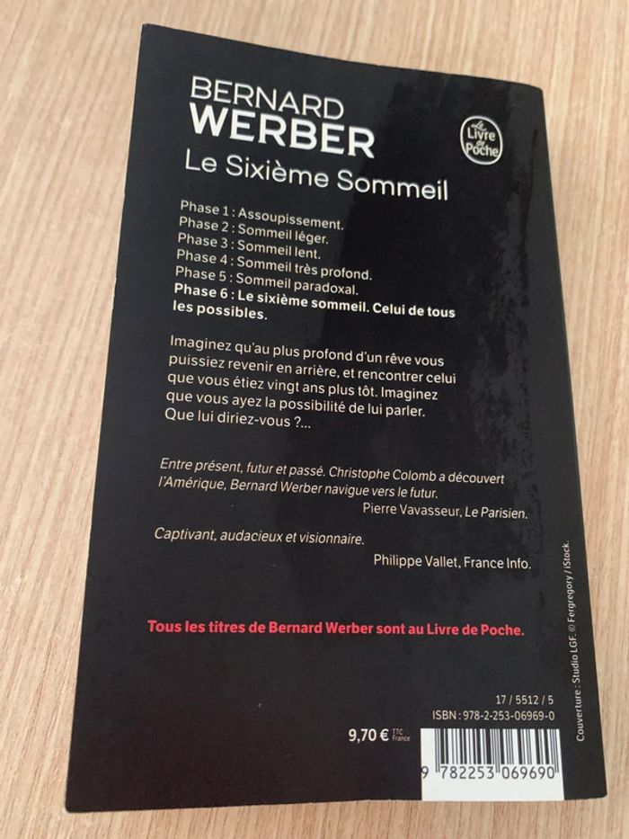 Livre  le sixième sommeil Bernard werber - photo numéro 2