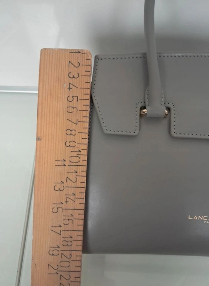 Lancaster sac à main sacoche porte document cabas bandoulière en cuir gris été neuf - photo numéro 16