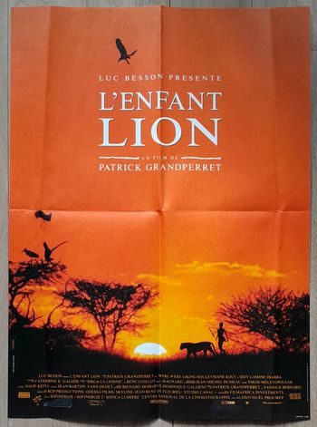 Affiche film cinéma luc Besson l'enfant lion