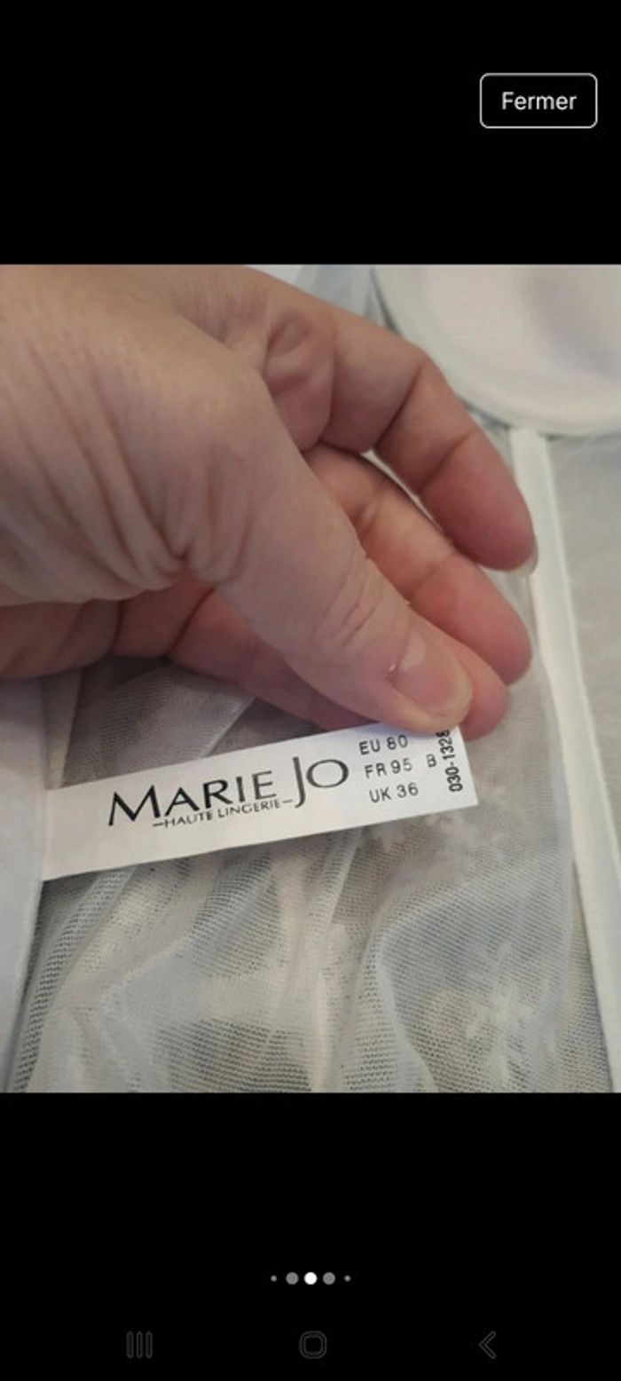 Magnifique Corset blanc Marie Jo fr 95B neuf - photo numéro 17