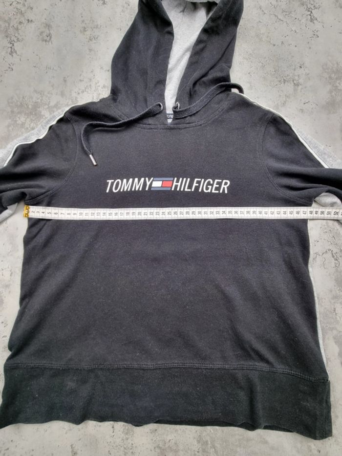 Sweat à capuche Tommy Hilfiger – Bicolore noir et gris – Taille S/36 Femmes - photo numéro 9