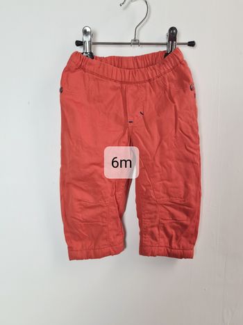 Pantalon chaud polaire orange Absorba 6 mois