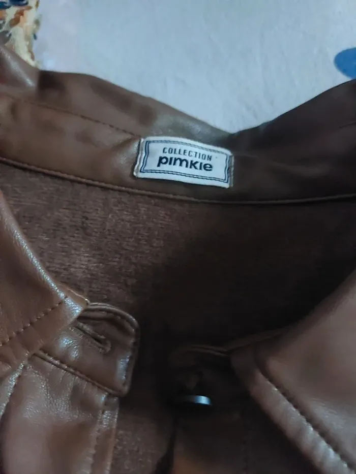 Surchemise en simili cuir marron - photo numéro 6