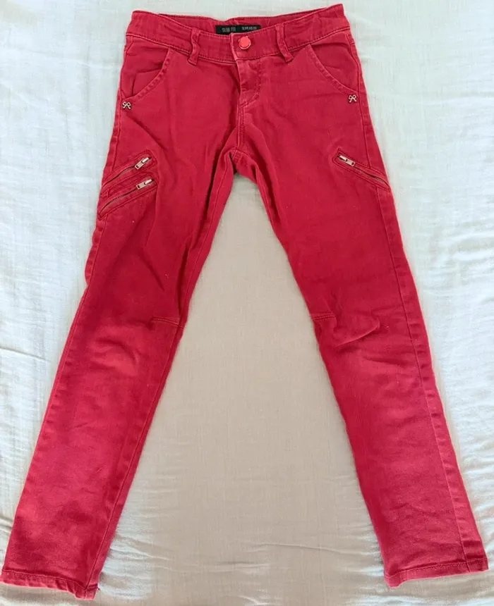 Jean slim fit rouge Ikks