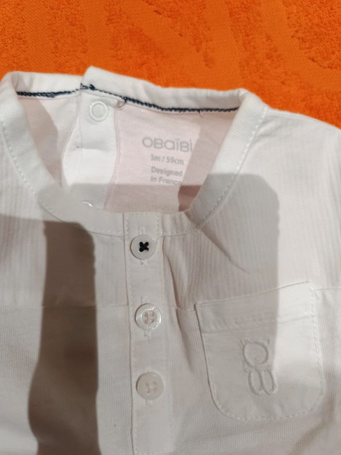 Joli ensemble 3 pièces Obaïbi 3 mois 59 cm - photo numéro 10