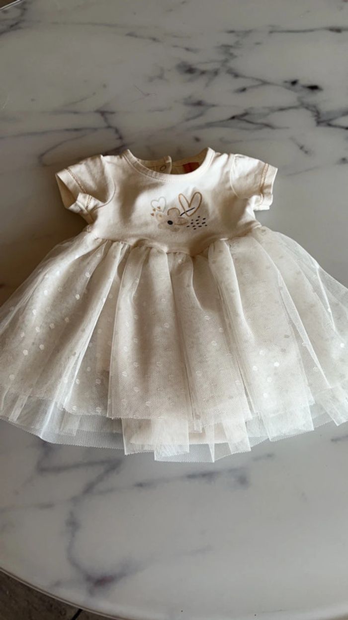 Robe avec tulle bébé fille