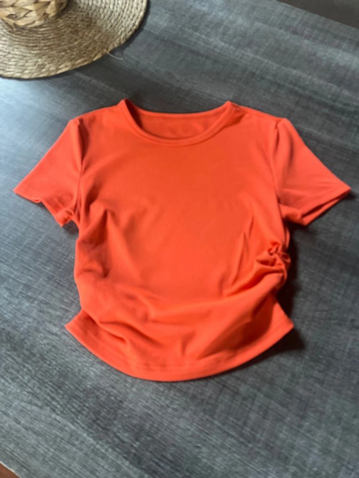 CROP, top Couleur, orange, taille XS