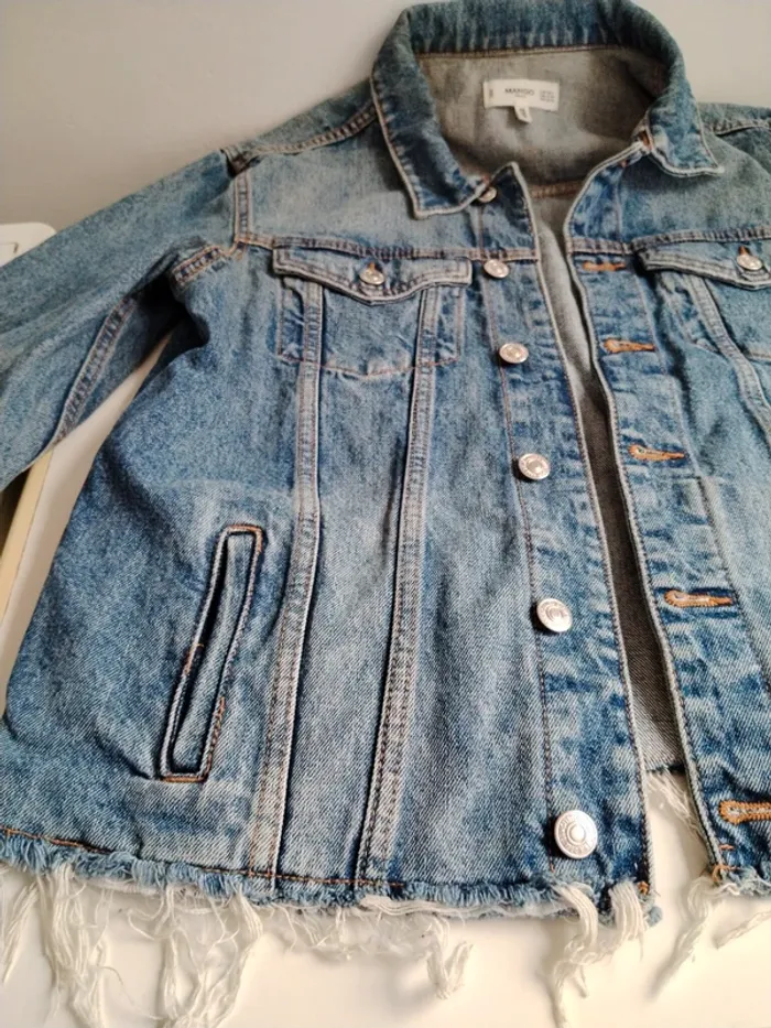 blouson jean délavé Mango - photo numéro 3