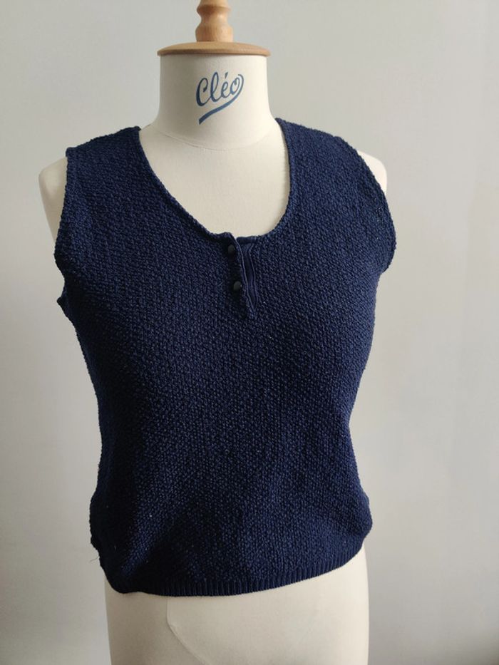 Pull court bleu marine 38/40 Vintage Beebs by Kiabi