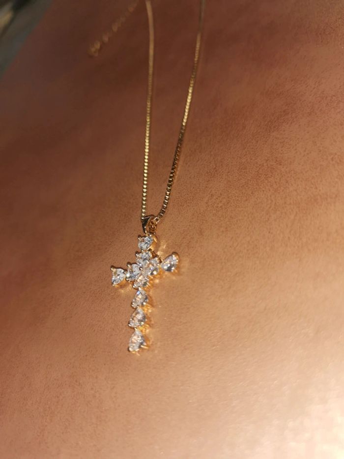 Collier et pendentif spirituel croix chrétienne - photo numéro 4