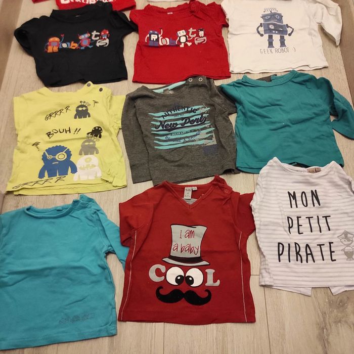 Lot 18 TS manches longues 6 mois 🤠 - photo numéro 2