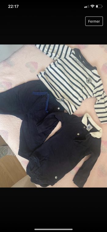Ensemble trois pièces petit bateau