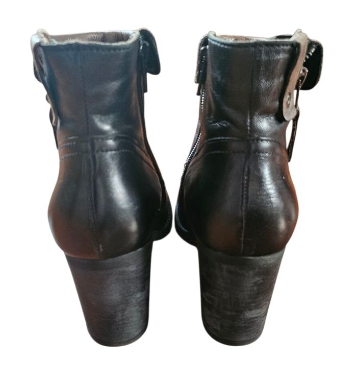 Botttines Kookai cuir noir à talon pointure 37 - photo numéro 3