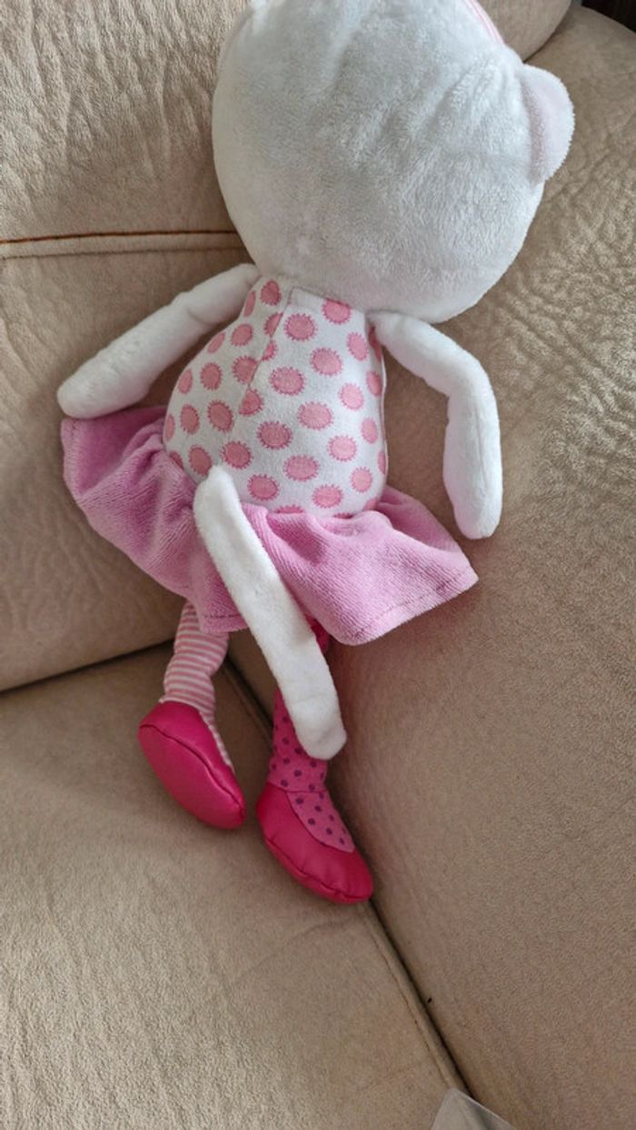 Peluche chat rose orchestra - photo numéro 4