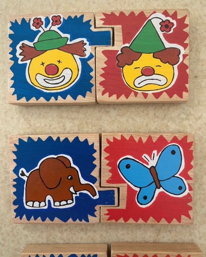 Puzzle en bois lés contraires et formes 24 pièces - photo numéro 4