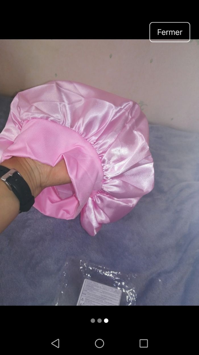 Charlotte pour cheveux en satine, rose, neuf avec emballage d'achat - photo numéro 2
