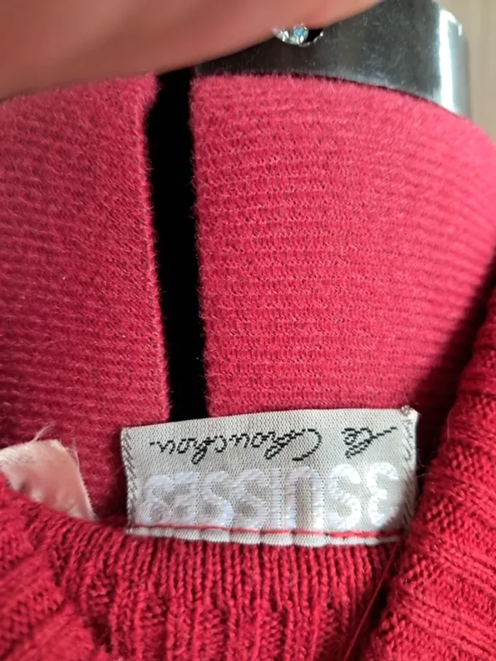 Pull col roulé 3suisses rouge - photo numéro 3