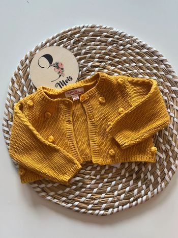 Gilet jaune moutarde - DPAM - 3 mois
