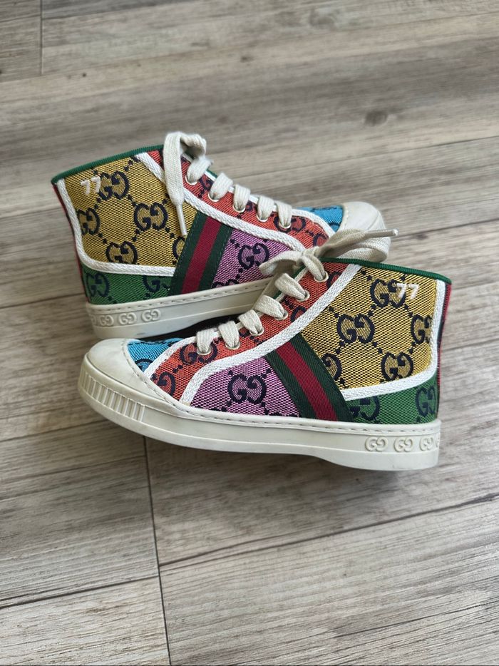 Baskets montante multicolore Gucci taille 26 fille