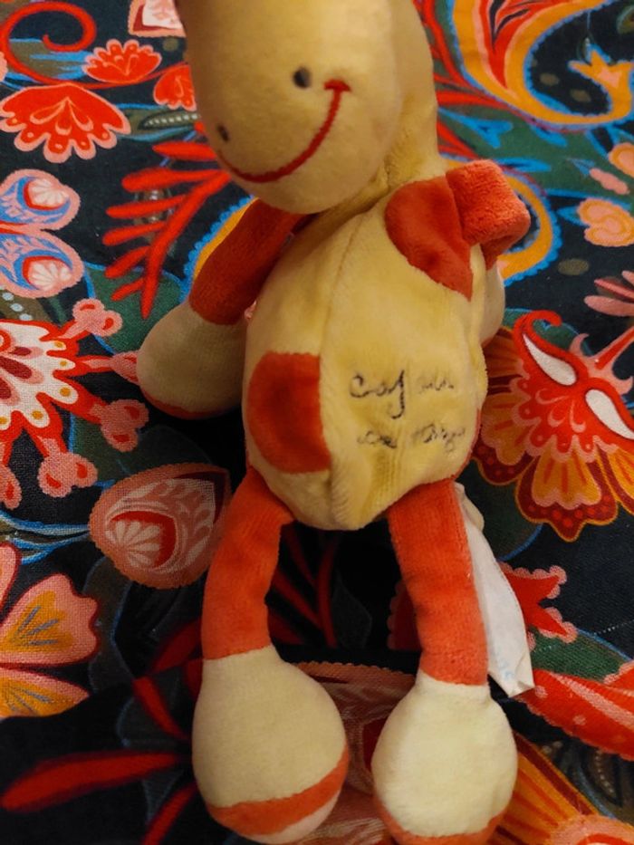 #1 Sucre d'orge - doudou mouchoir Cajou la girafe - photo numéro 2