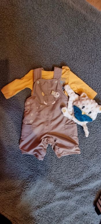 Ensemble salopette et Tee-shirt 3 mois