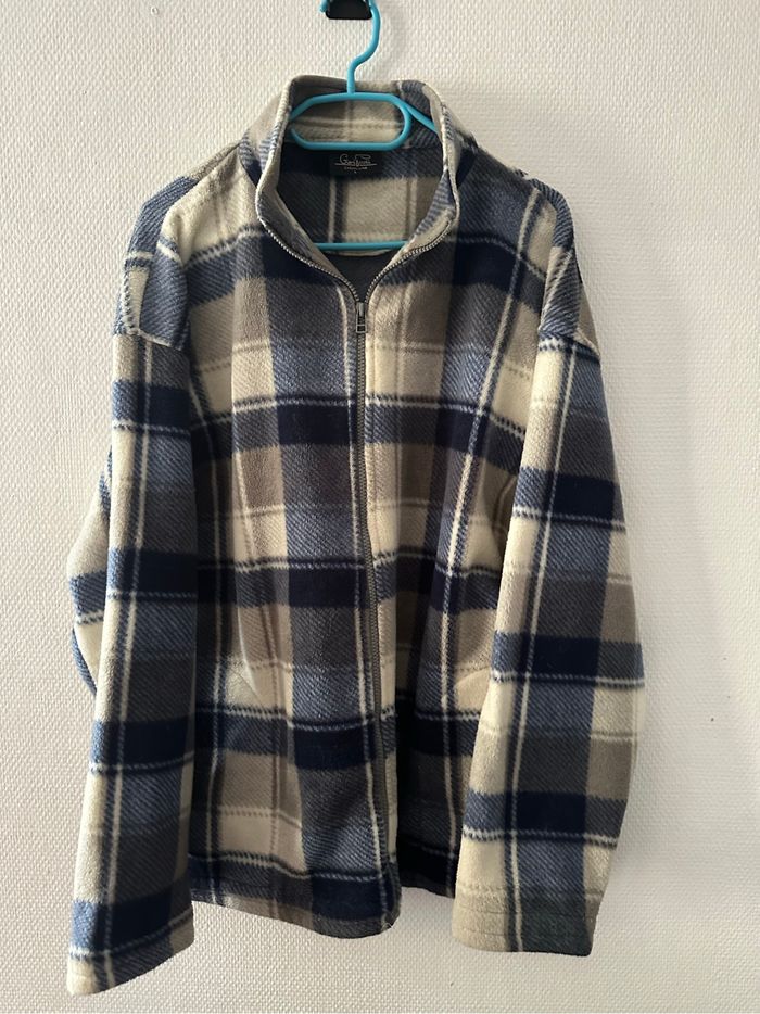 Veste homme TL à carreaux polaire