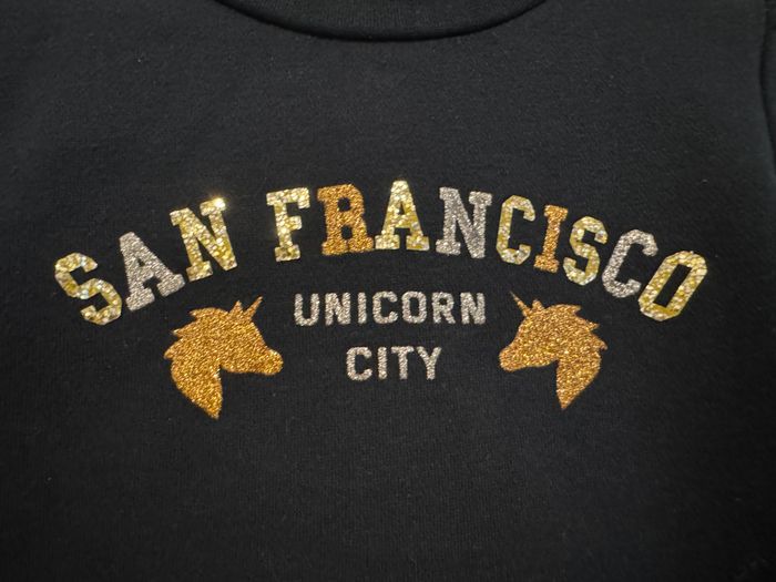 Pull 6 ans Kiabi bleu licorne - photo numéro 3