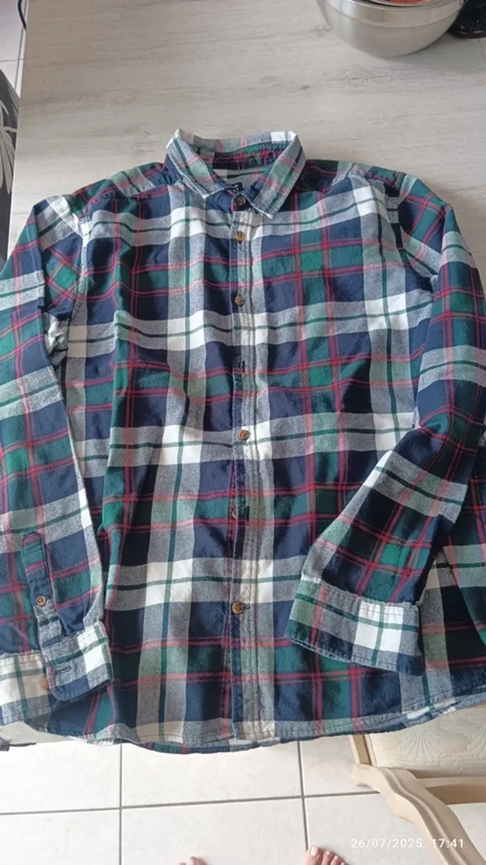 Chemise carreaux hiver - photo numéro 2