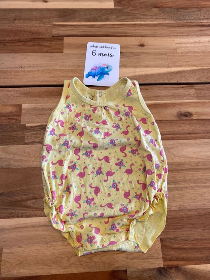 Combinaison courte flamand rose