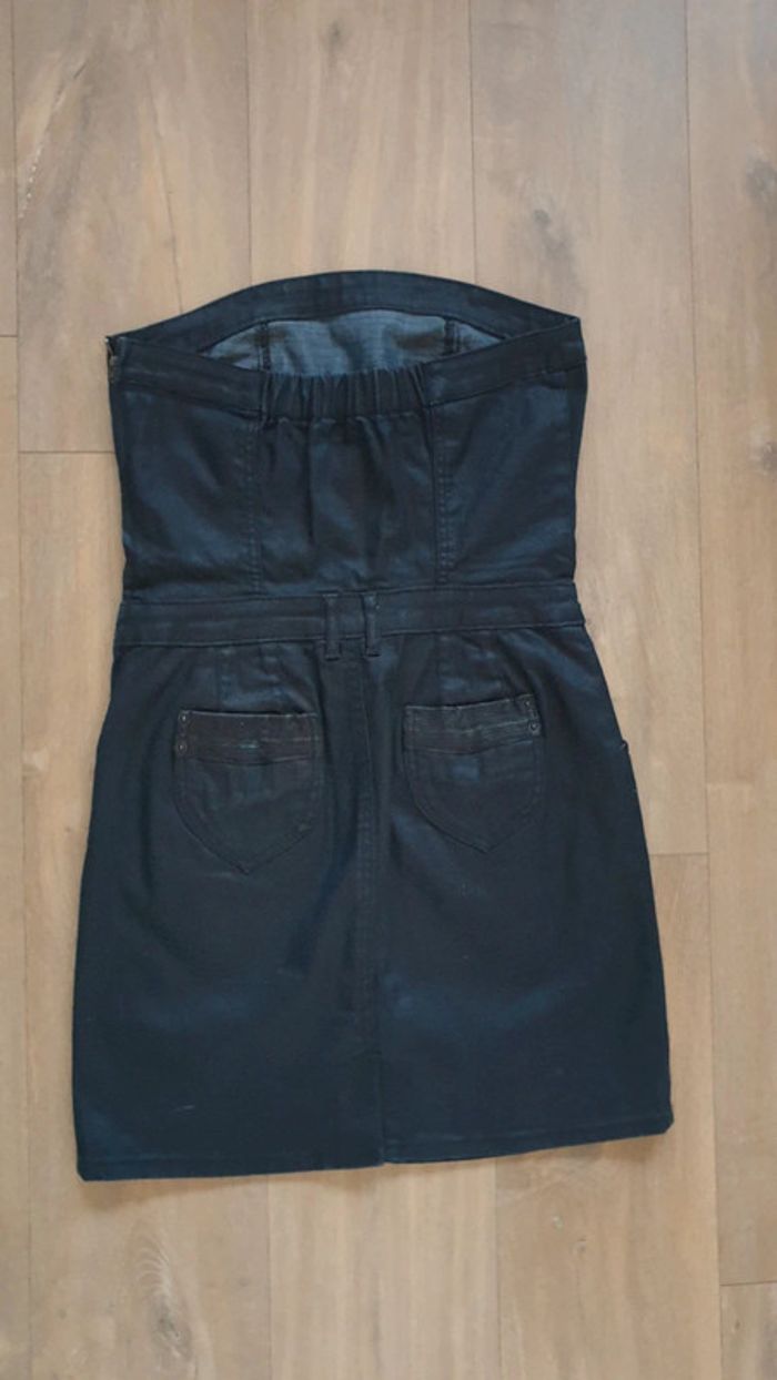 Robe en jean noir enduit, taille M, Bonobo Jeans - photo numéro 3