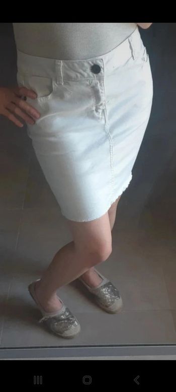 Jupe en jean blanche taille S marque Desires