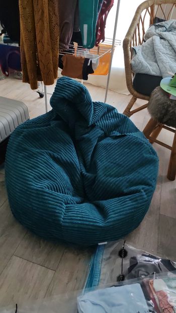 Pouf/ Fauteuil côtelé enfant