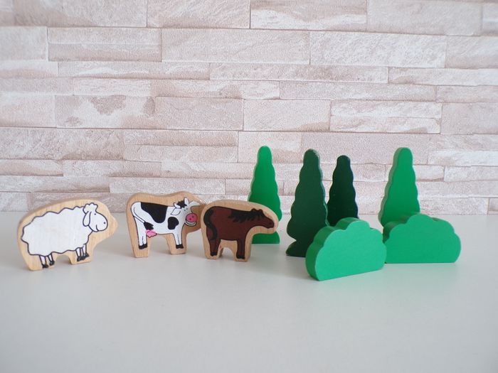 Circuits en bois - Décor - Animaux - Arbres - Buissons (13) - photo numéro 2