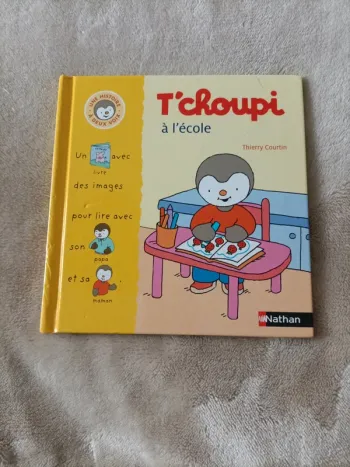 Livre T'choupi à l'école - histoire à deux voix
