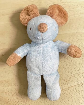 Peluche doudou souris bleue graine d'éveil