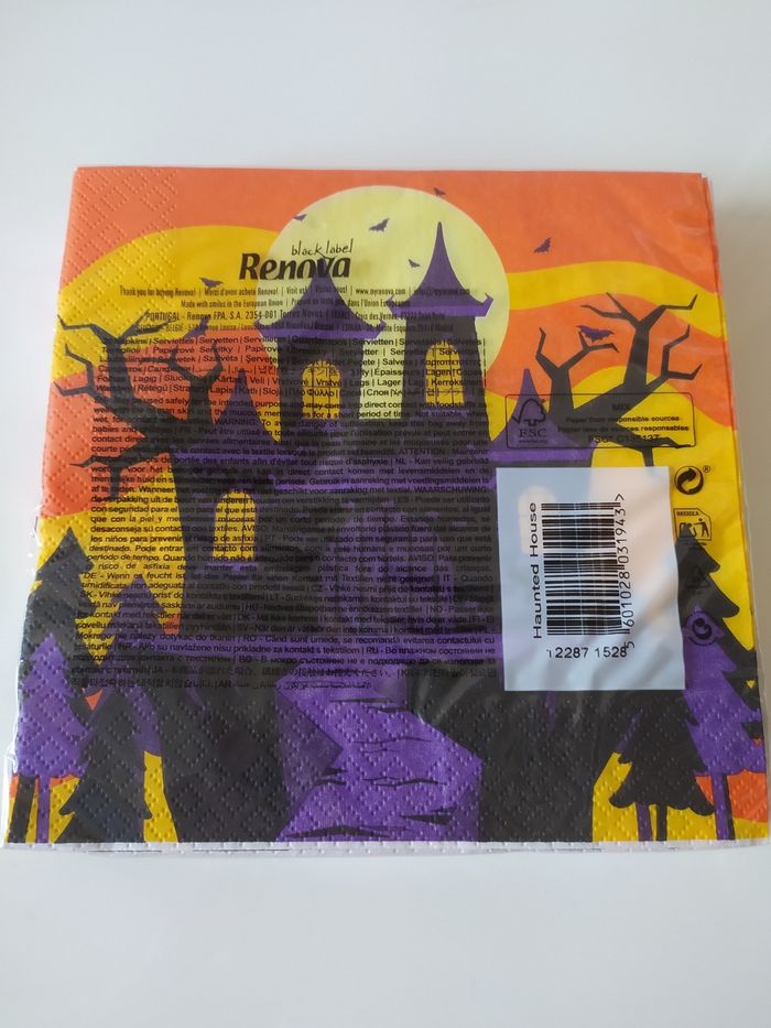 Lot de 2 paquets de serviettes en papier Halloween Renova neufs - photo numéro 5