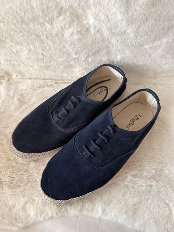 Baskets bleues marines effet daim 43