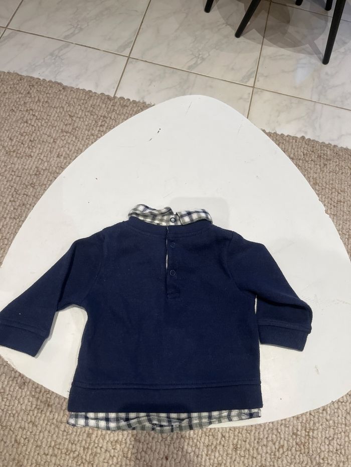 Pull garçon avec col 6 mois - photo numéro 2