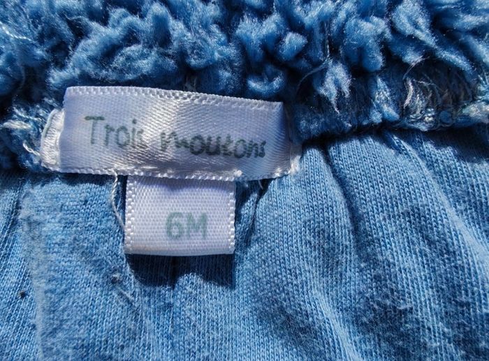 Adorable pantalon polaire bouclée bleu - Doudou pour l'hiver - Taille 6 mois (23) - photo numéro 4